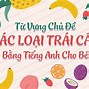 Các Loại Trái Cây Tiếng Anh Là Gì